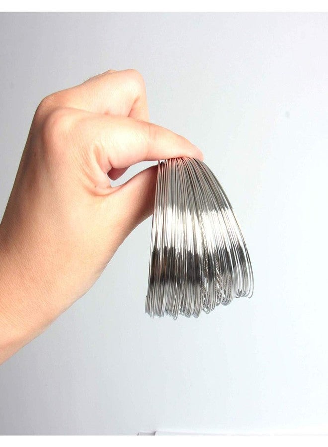 دي آي واي كرافتس تصميم حرف يدوية رقم 3، عبوة من 200 قطعة، سلك مجوهرات، سلك خرز فضي اللون لصنع أساور من الفولاذ الصلب لتغليف الأسلاك (عبوة من (تصميم رقم 3، عبوة من 200 قطعة) - Image 5